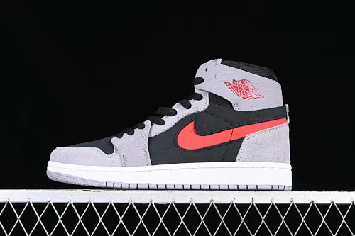 All categories Air Jordan Jordan series basketball shoes Air Jordan 1 High Air Jordan 1 Zoom CMFT AJ1 Joe 1 black gray red color matching DV1307-060